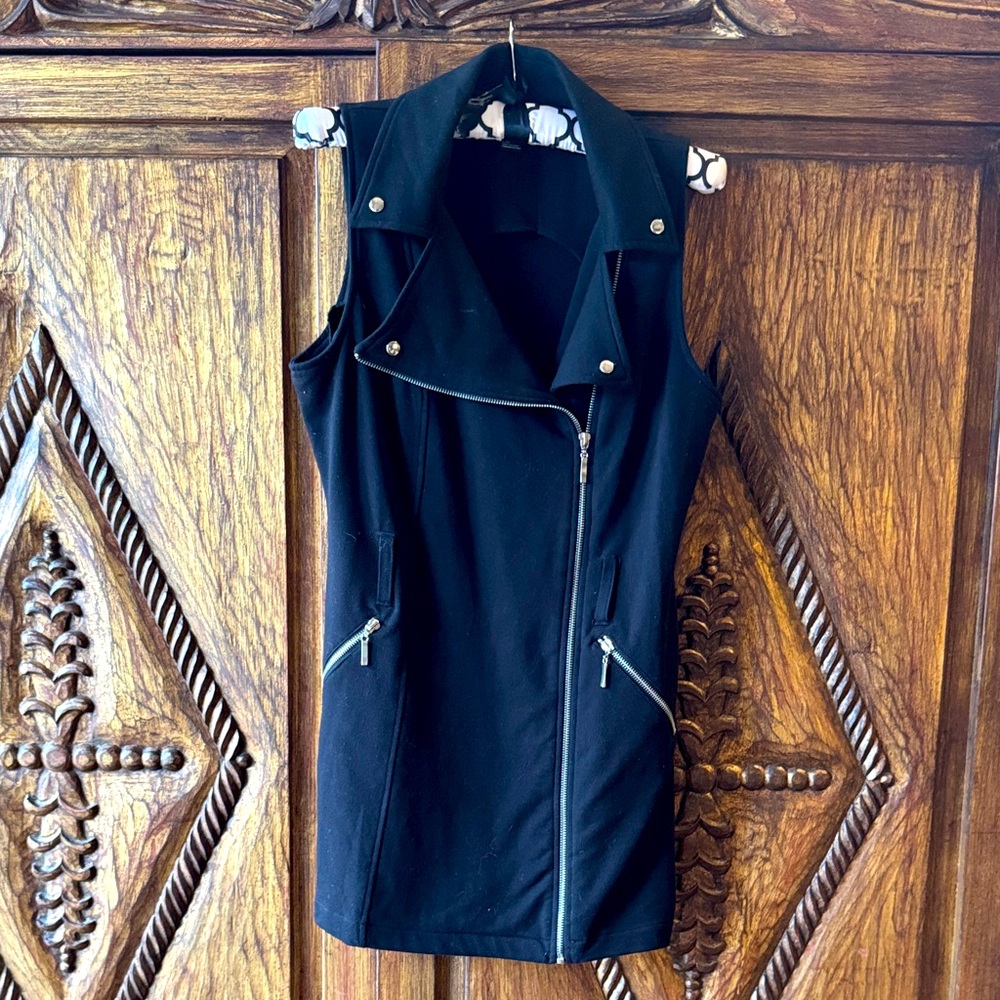 Forever 21 Black Zippered Mini Dress